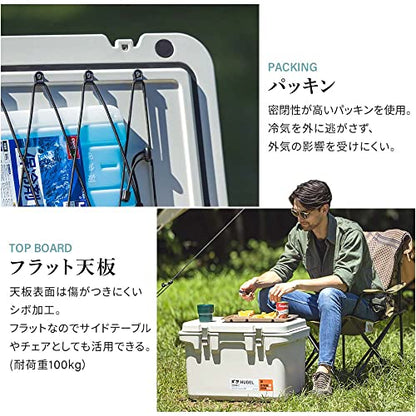 IRIS 294776 HUGEL 真空断熱クーラーボックス 40L チャコールグレー