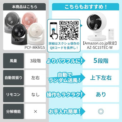 IRIS 283229サーキュレーター 8畳 首振り マカロン型