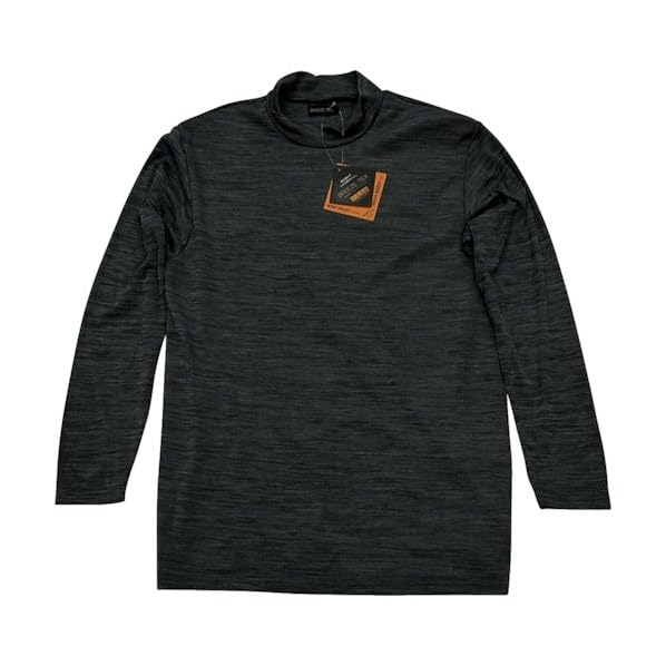 アズ BREEZE／TEX 裏起毛インナー長袖ハイネック 杢グレー L