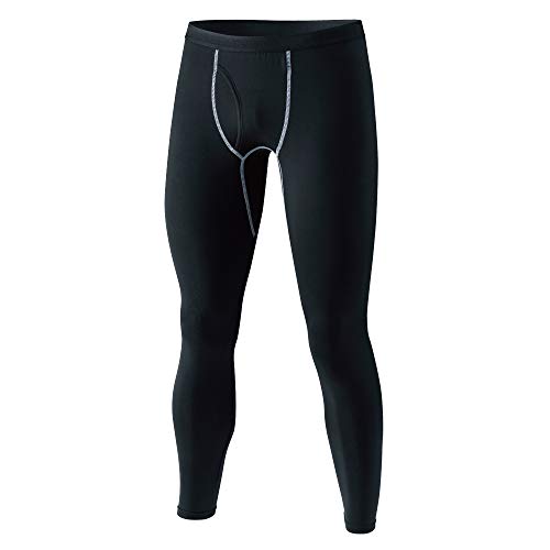 おたふく BTパワーストレッチ 前開きロングタイツ ブラック M