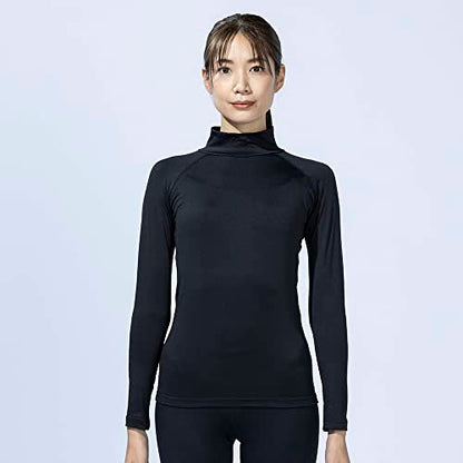 おたふく BTパワーストレッチ サーモデオ ハイネックシャツ レディース L