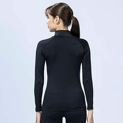 おたふく BTパワーストレッチ サーモデオ ハイネックシャツ レディース M