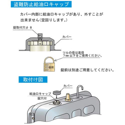 DAIKEN 盗難防止給油口キャップセット（95型専用）