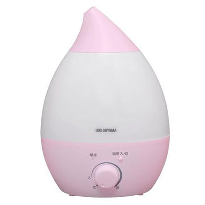 IRIS 572483 超音波式加湿器 しずく型 ピンク