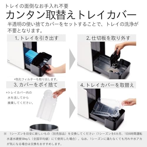 ダイニチ 気化ハイブリッド式加湿器 HD−LXC1000C ホワイト 0H55120